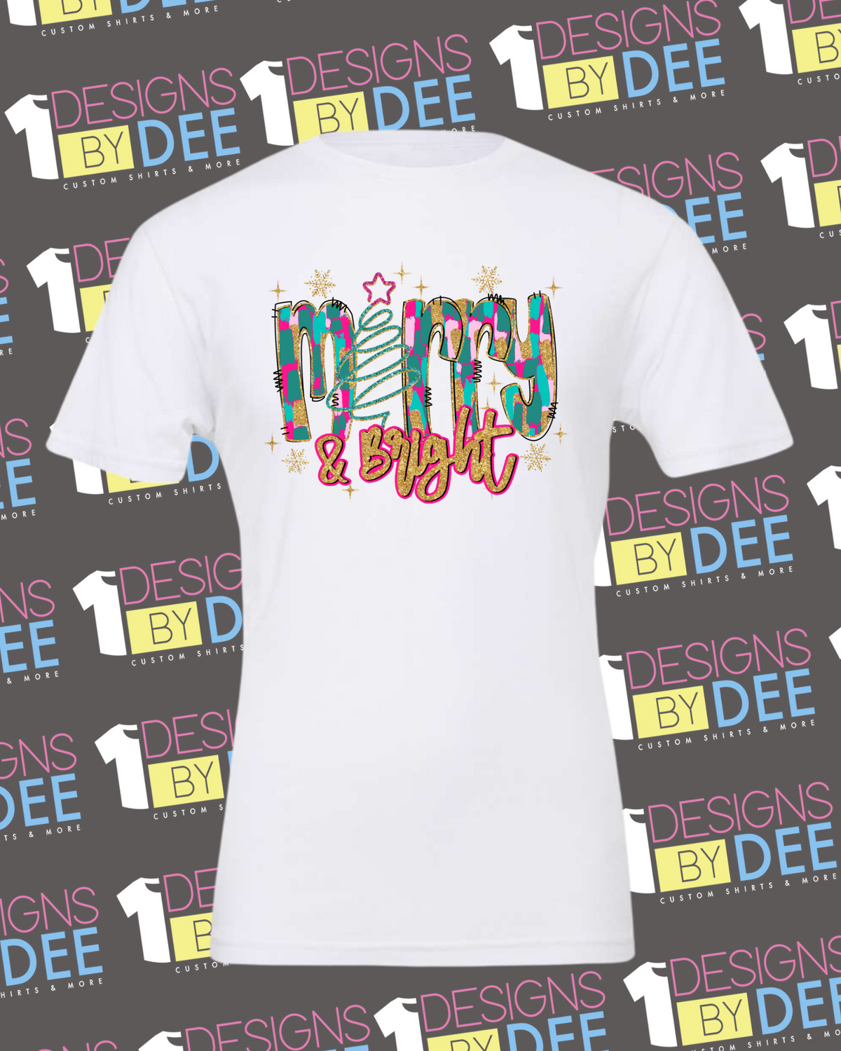 Merry and Bright Tee - Designs by Dee 042