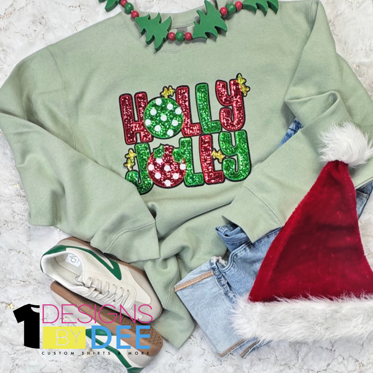 Holly Jolly Sequin Design