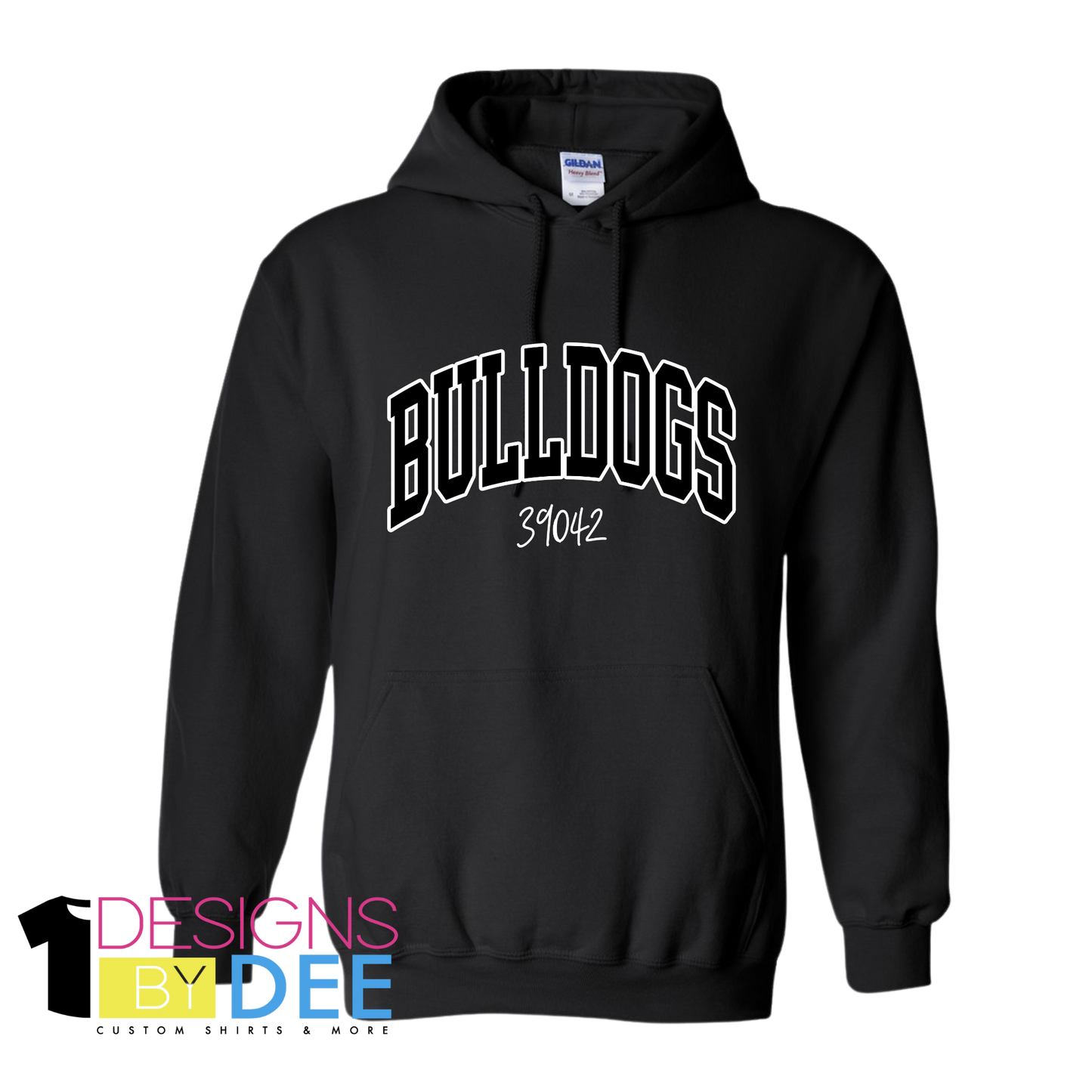 Bulldogs 39042 -Adult Hoodie - Designs by Dee 042