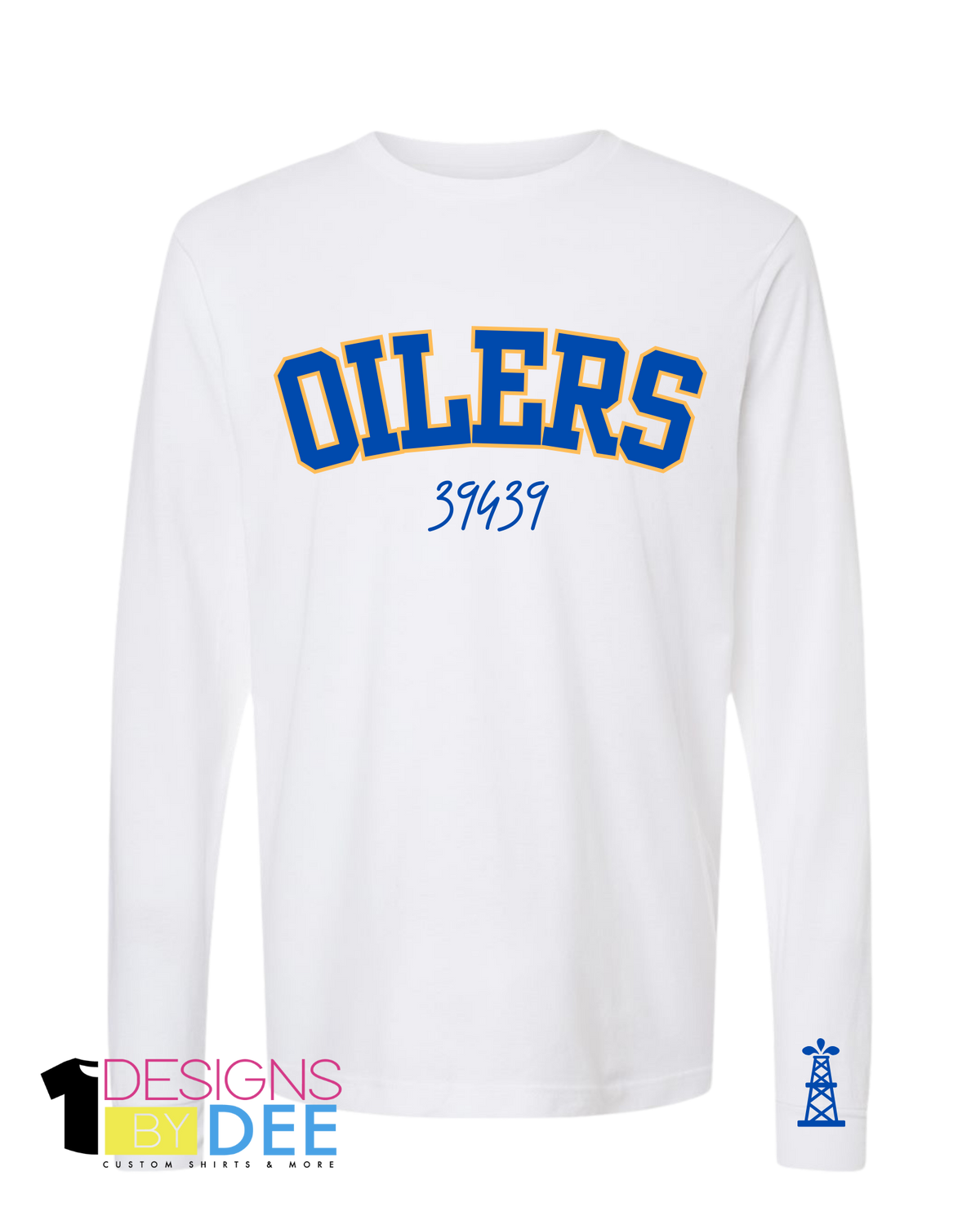 OILERS 2 -Adult Long Sleeved TShirt - Designs by Dee 042