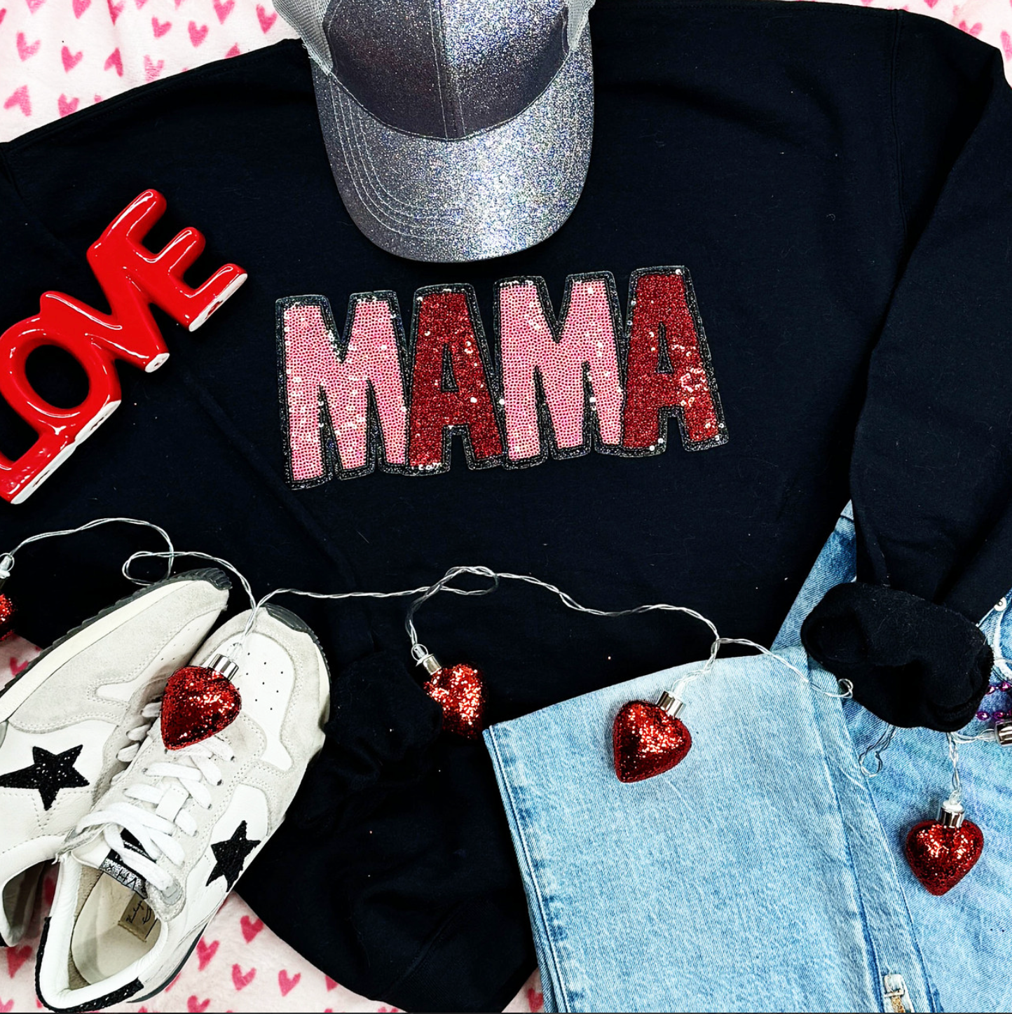 MAMA Red and Pink Sequin