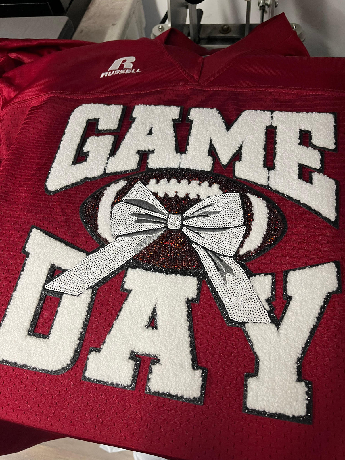 Chenille Sequin Football Game-Day Jersey