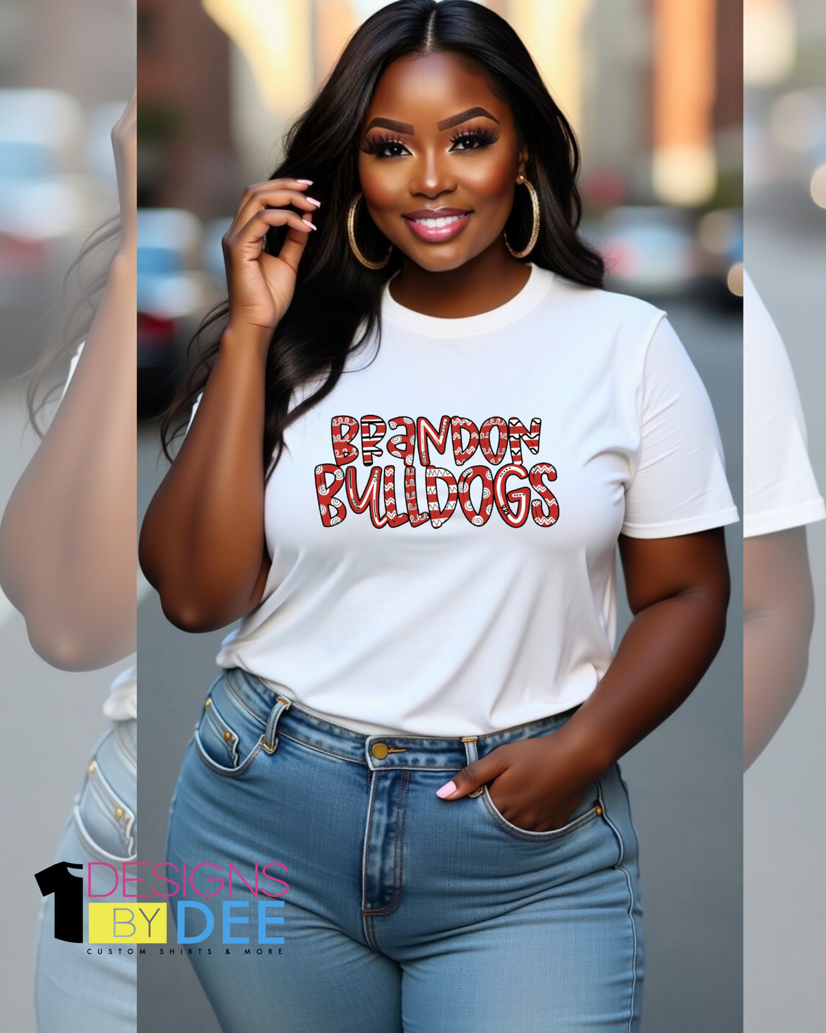 BRANDON BULLDOGS DOODLE TEE - Designs by Dee 042