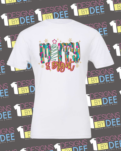 Merry and Bright Tee - Designs by Dee 042