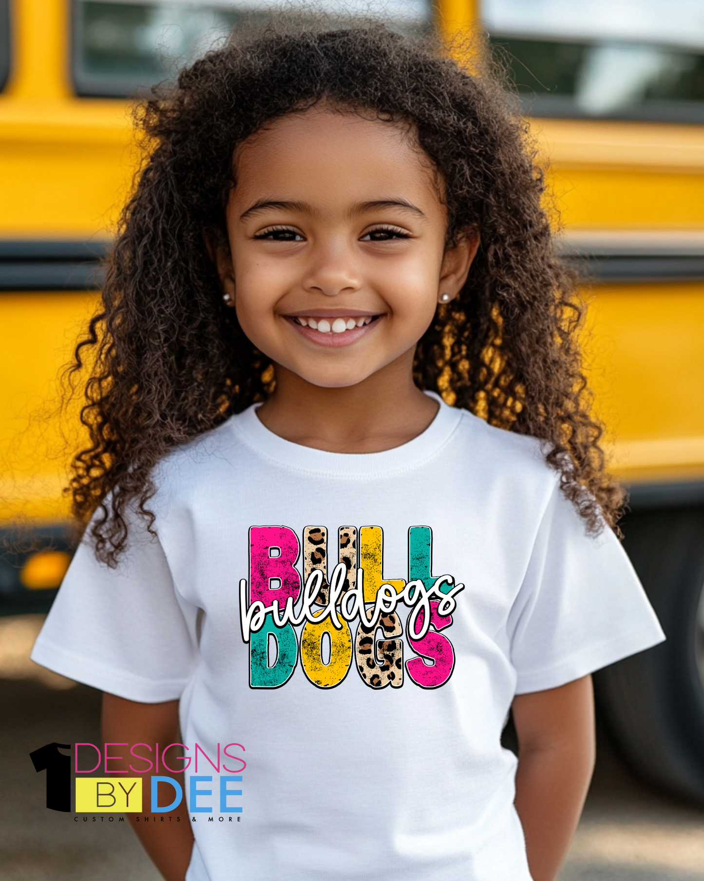 COLOR BLOCK BULLDOGS TEE - Designs by Dee 042