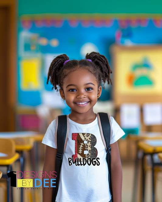 B BULLDOGS TEE - Designs by Dee 042