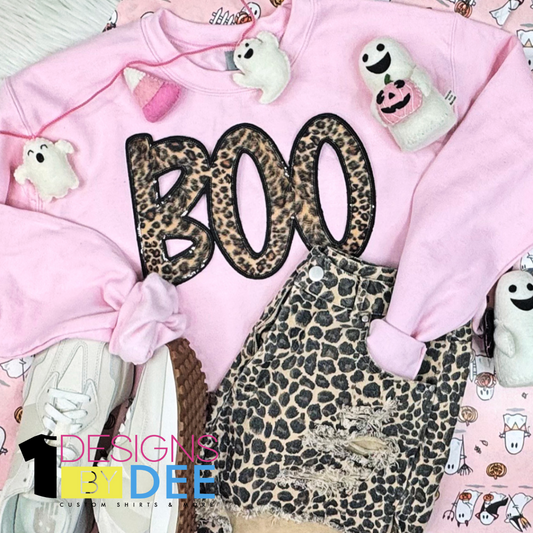 Leopard BOO Sequin Design
