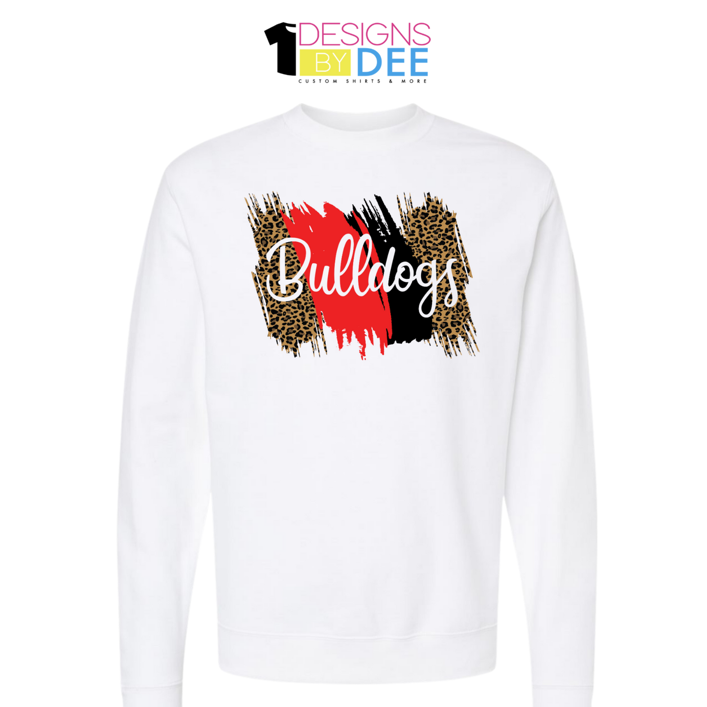 White Bulldogs Brushstroke Sweatshirt