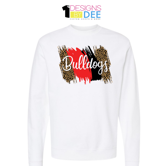 White Bulldogs Brushstroke Sweatshirt
