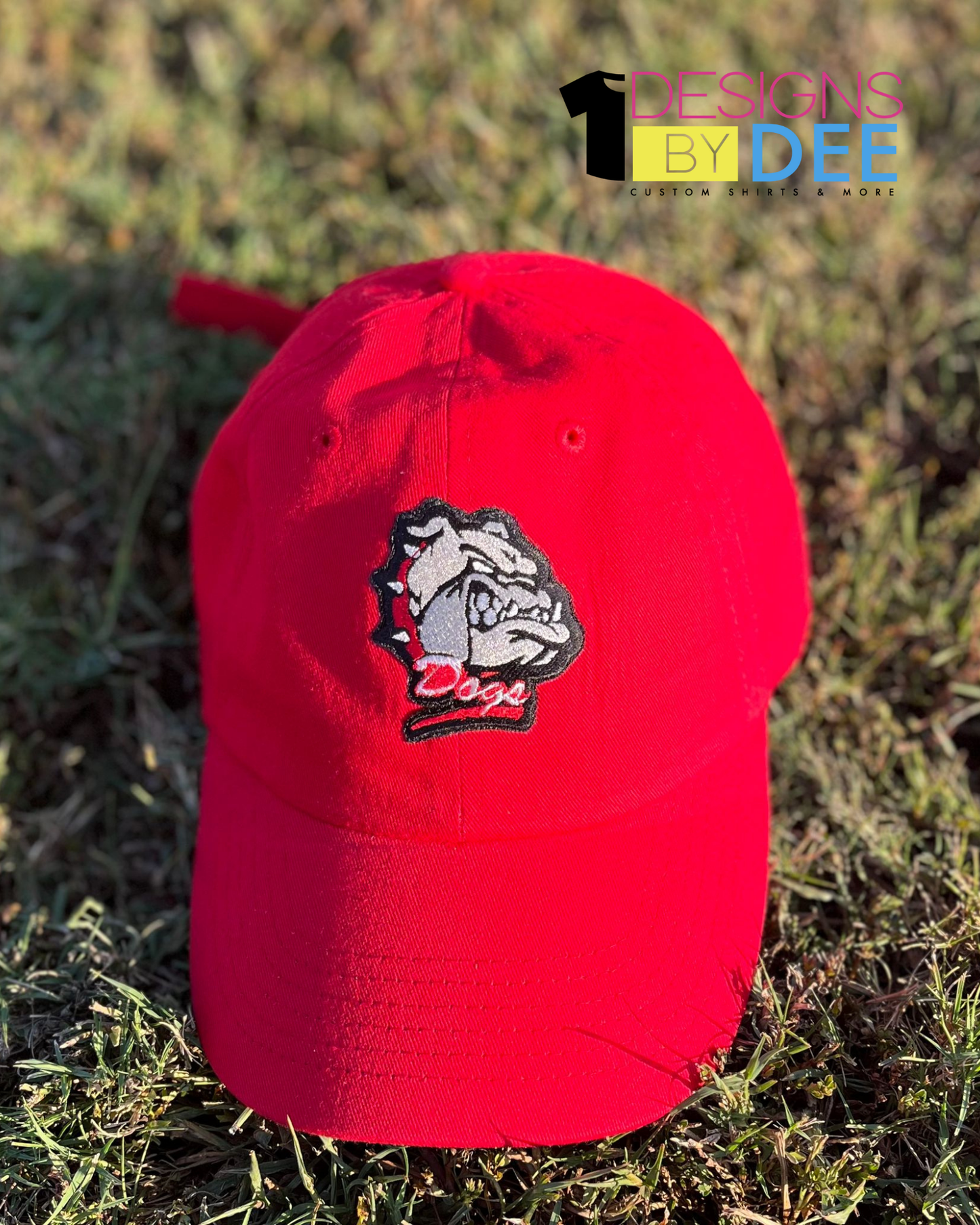 Bulldog Head Embroidered Patch Hat