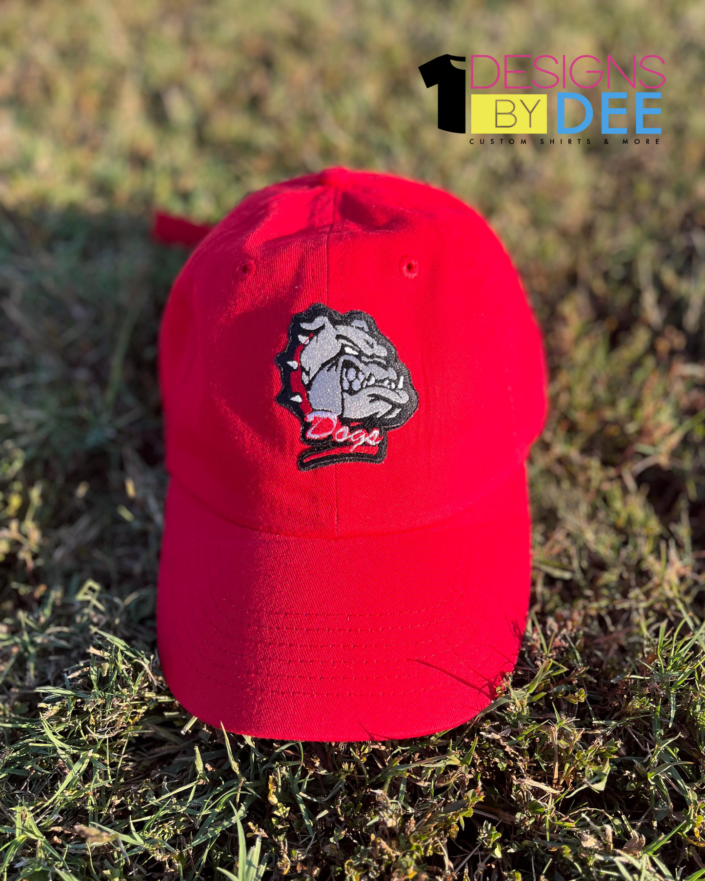 Bulldog Head Embroidered Patch Hat