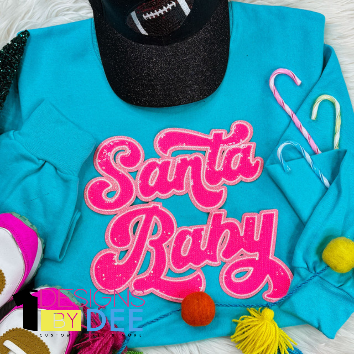 Santa Baby Sequin Design