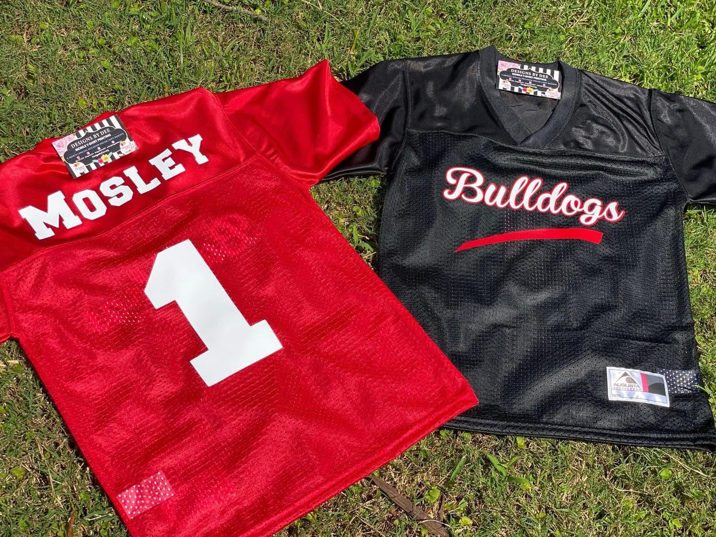 Cursive Bulldogs Football Jersey Adult - Designs by Dee 042