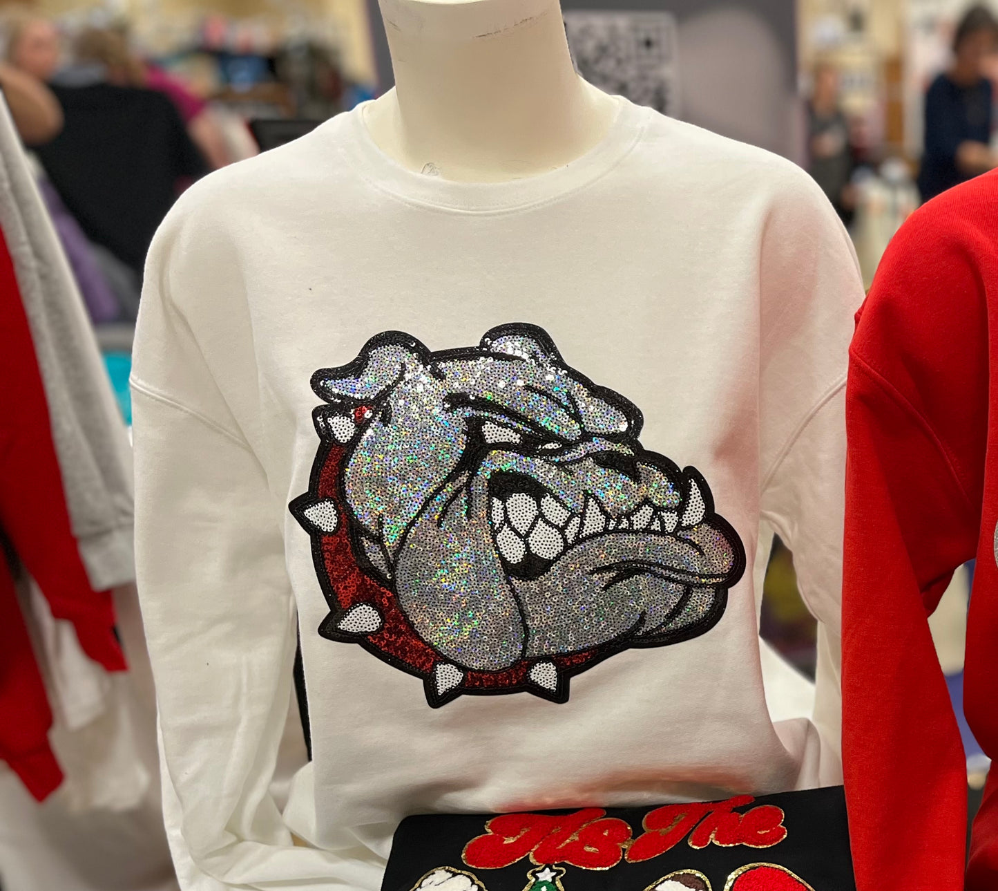 Bulldog Mascot Sequin Bling