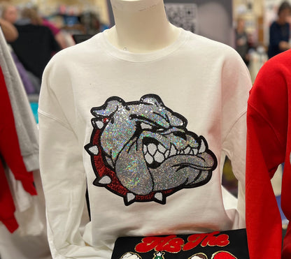 Bulldog Mascot Sequin Bling