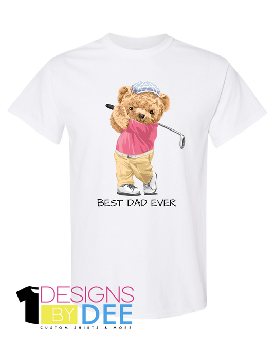 Best Dad Ever-Golfer Teddy - Designs by Dee 042