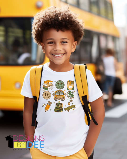 Boys Back-to-School & Spirit Wear Bundle -3pack - Designs by Dee 042