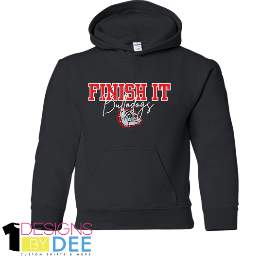 FINISH IT BULLDOGS -Youth Hoodie - Designs by Dee 042