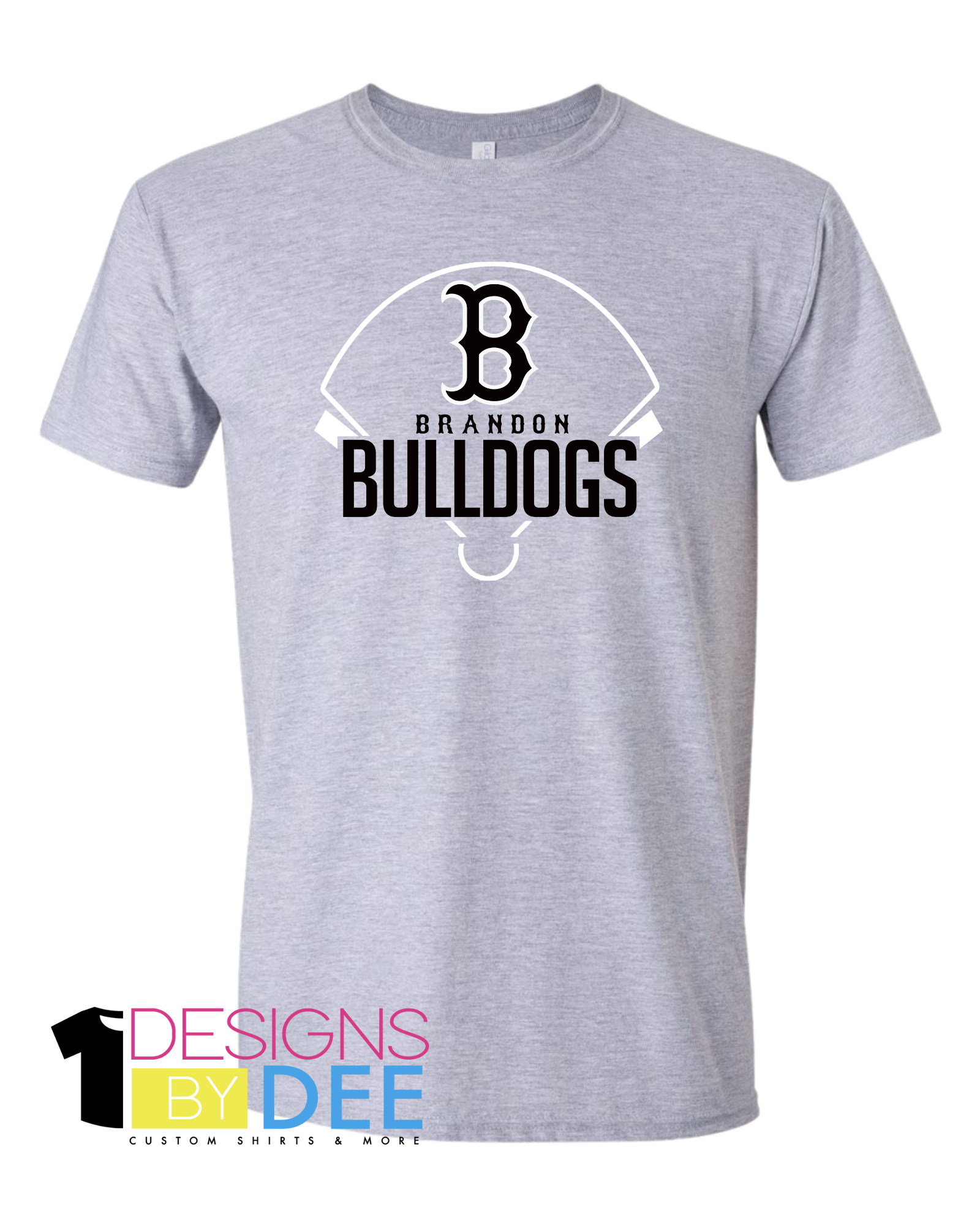 Classic B Brandon Bulldogs Tee - Designs by Dee 042