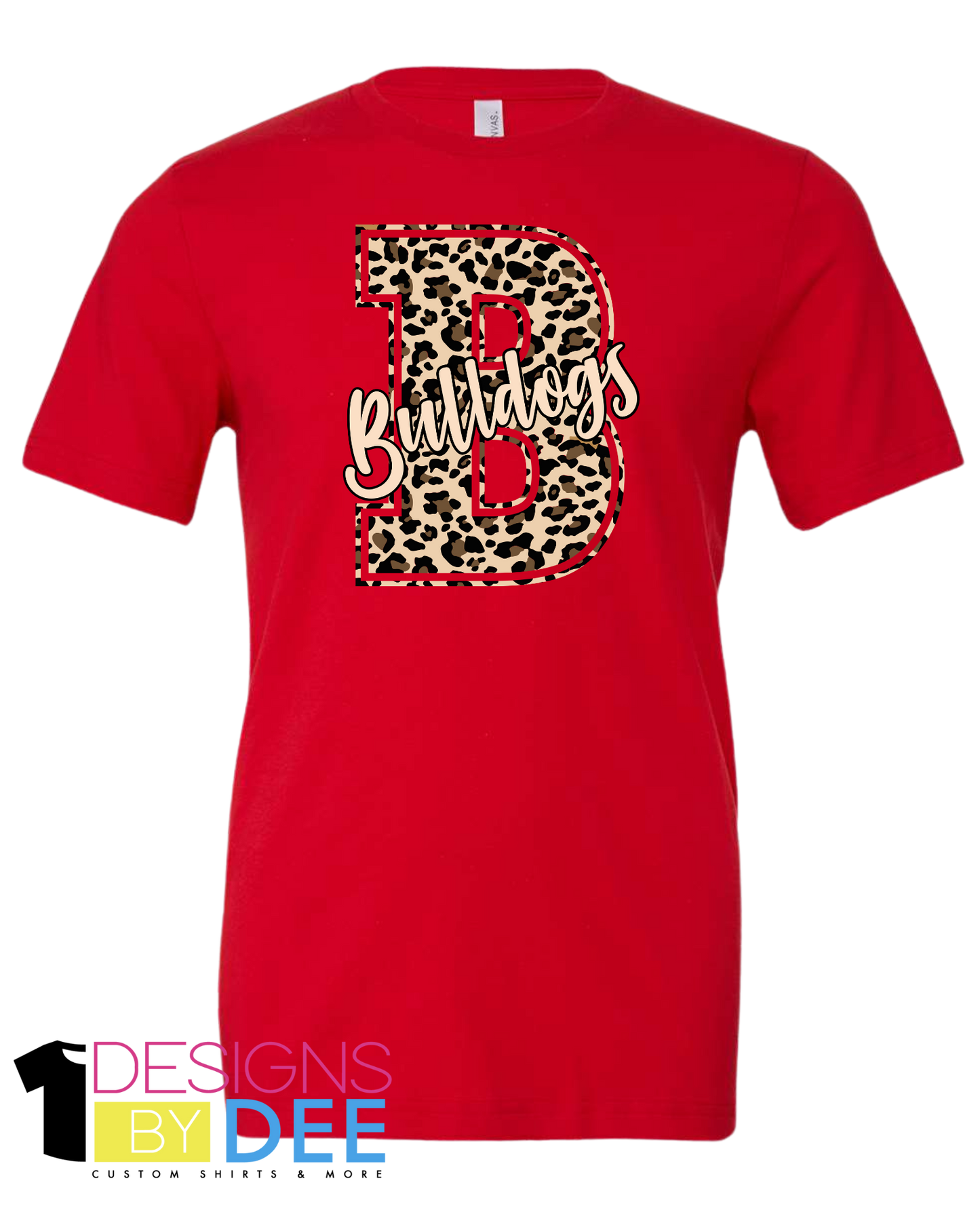 Classic Cheetah Bulldog Tee - Designs by Dee 042