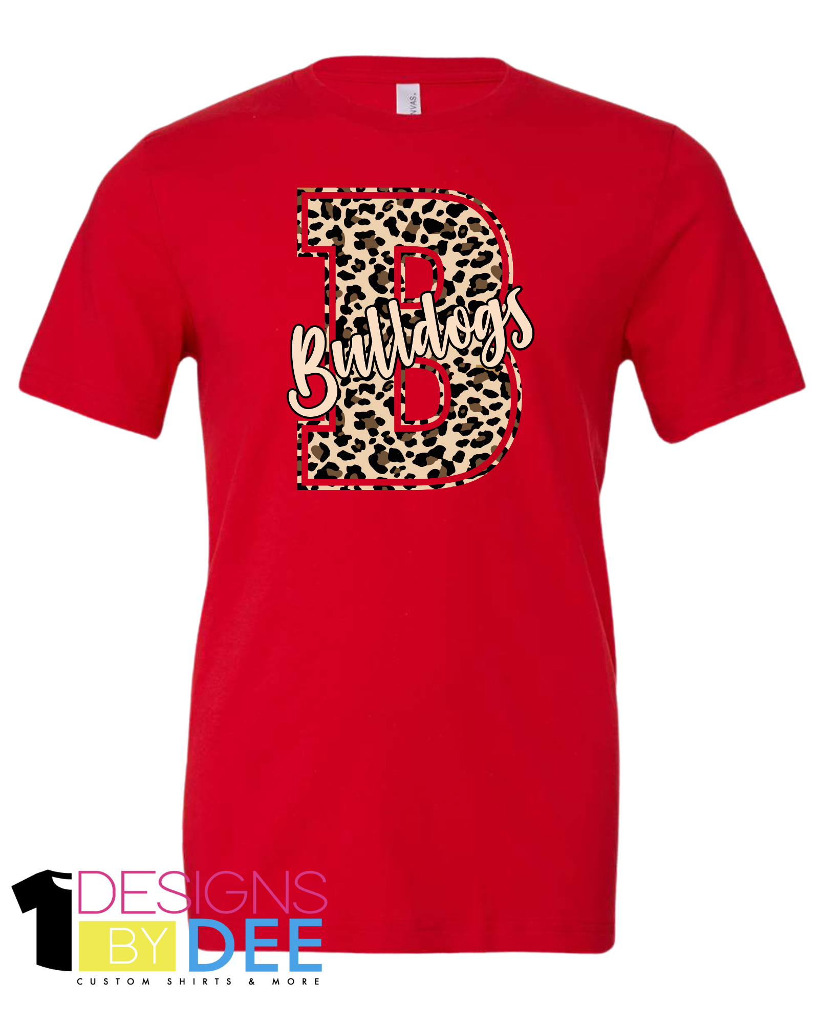 Classic Cheetah Bulldog Tee - Designs by Dee 042