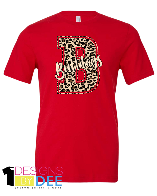 Classic Cheetah Bulldog Tee - Designs by Dee 042