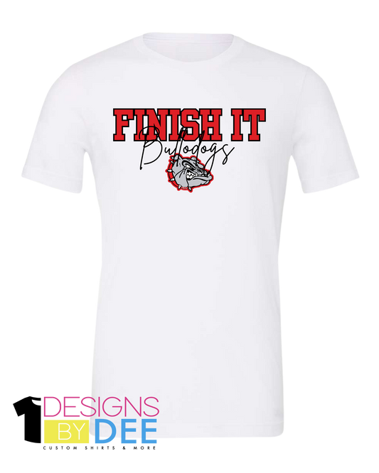 Finish It Bulldogs Tee -White