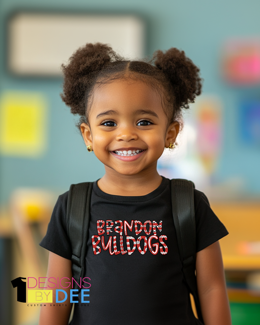 BRANDON BULLDOGS DOODLE TEE - Designs by Dee 042