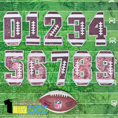 Football Number Sequin Design