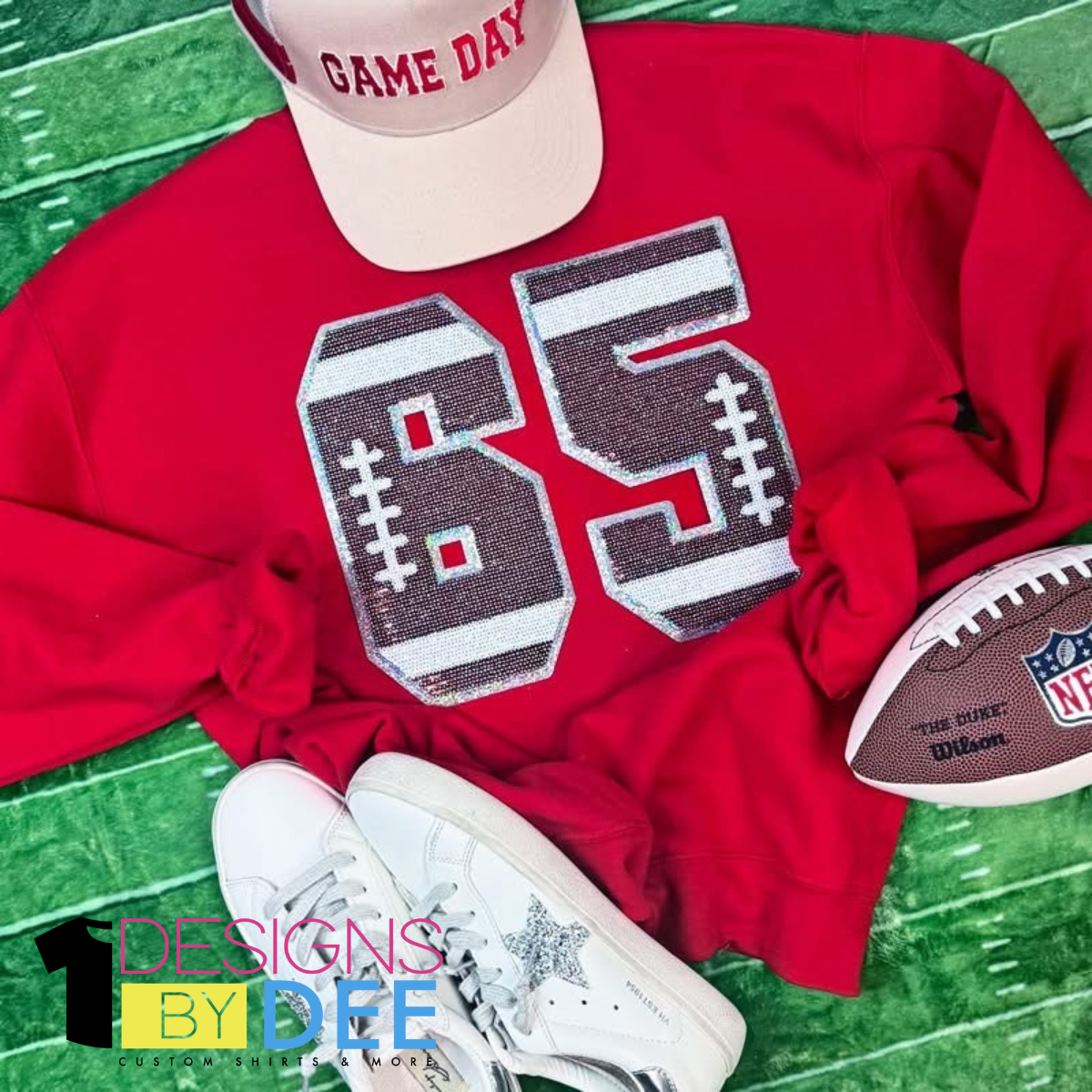 Football Number Sequin Design