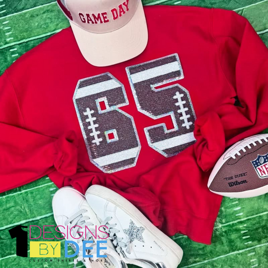Football Number Sequin Design