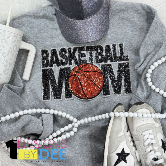 Basketball MOM Sequins Design