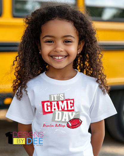 IT'S GAME DAY BRANDON BULLDOGS TEE - Designs by Dee 042