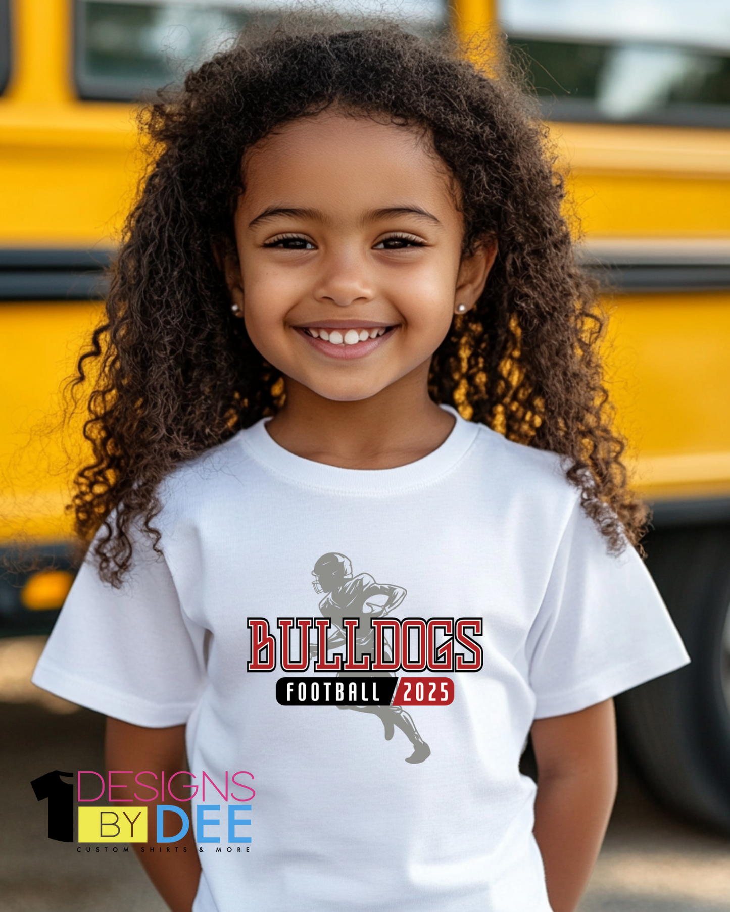 BULLDOGS FOOTBALL TEE - Designs by Dee 042