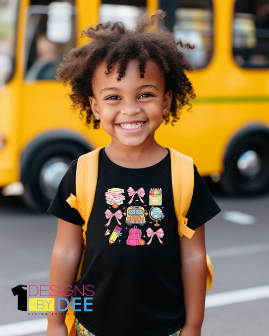 Girls Back-to-School & Spirit Wear Bundle -3pack - Designs by Dee 042