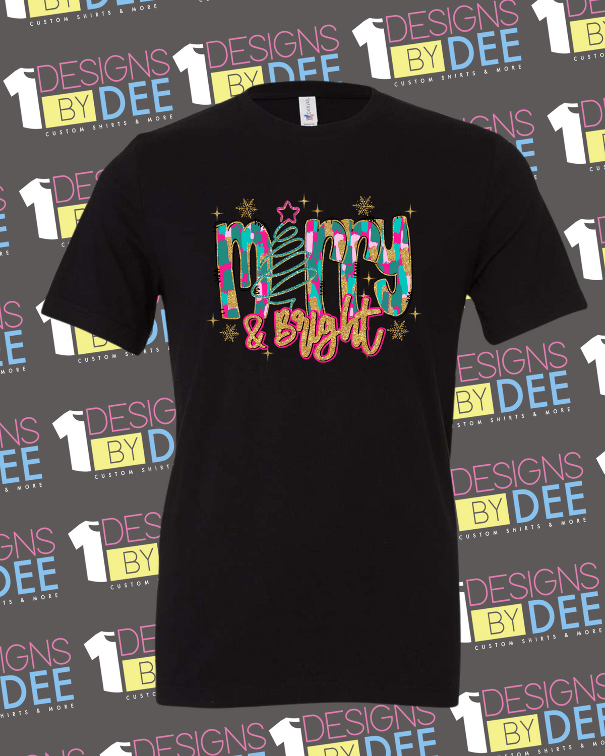 Merry and Bright Tee - Designs by Dee 042
