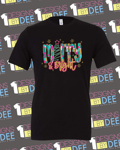 Merry and Bright Tee - Designs by Dee 042
