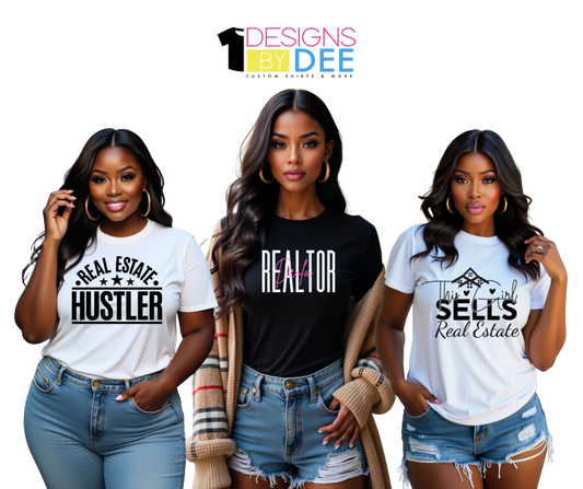 REAL ESTATE HUSTLER T-SHIRT BUNDLE - Designs by Dee 042