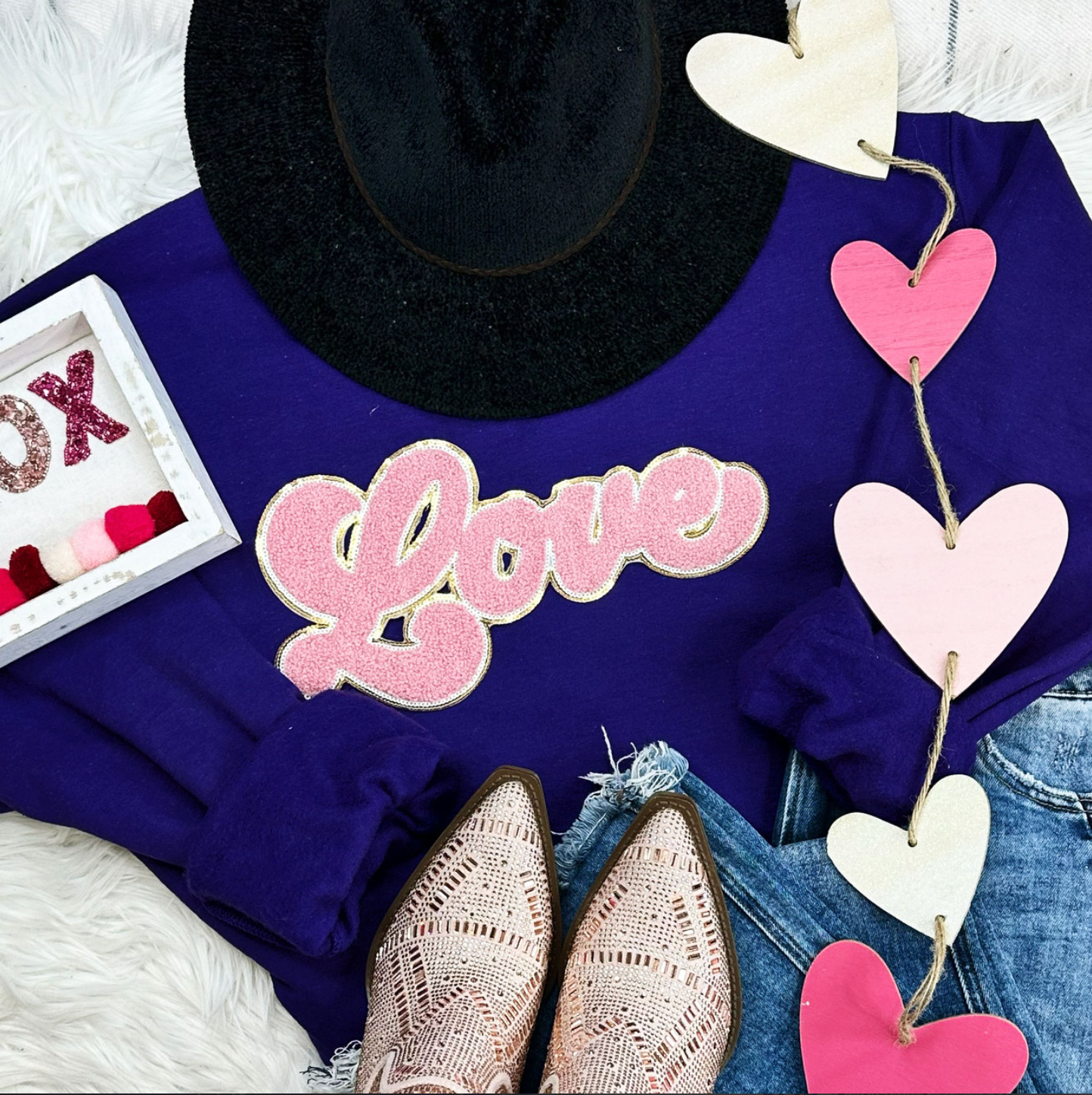 Light Pink LOVE Chenille