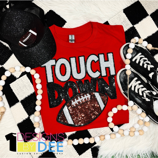 Touchdown with Football Sequins Design
