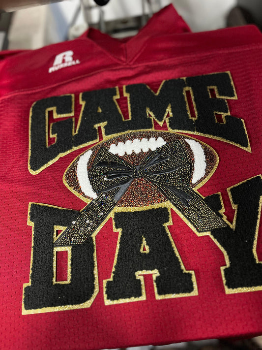 Chenille Sequin Football Game-Day Jersey