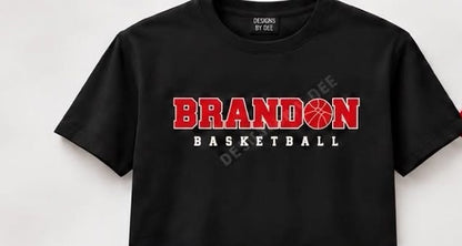 Brandon Hoops Brandon Basketball black tee
