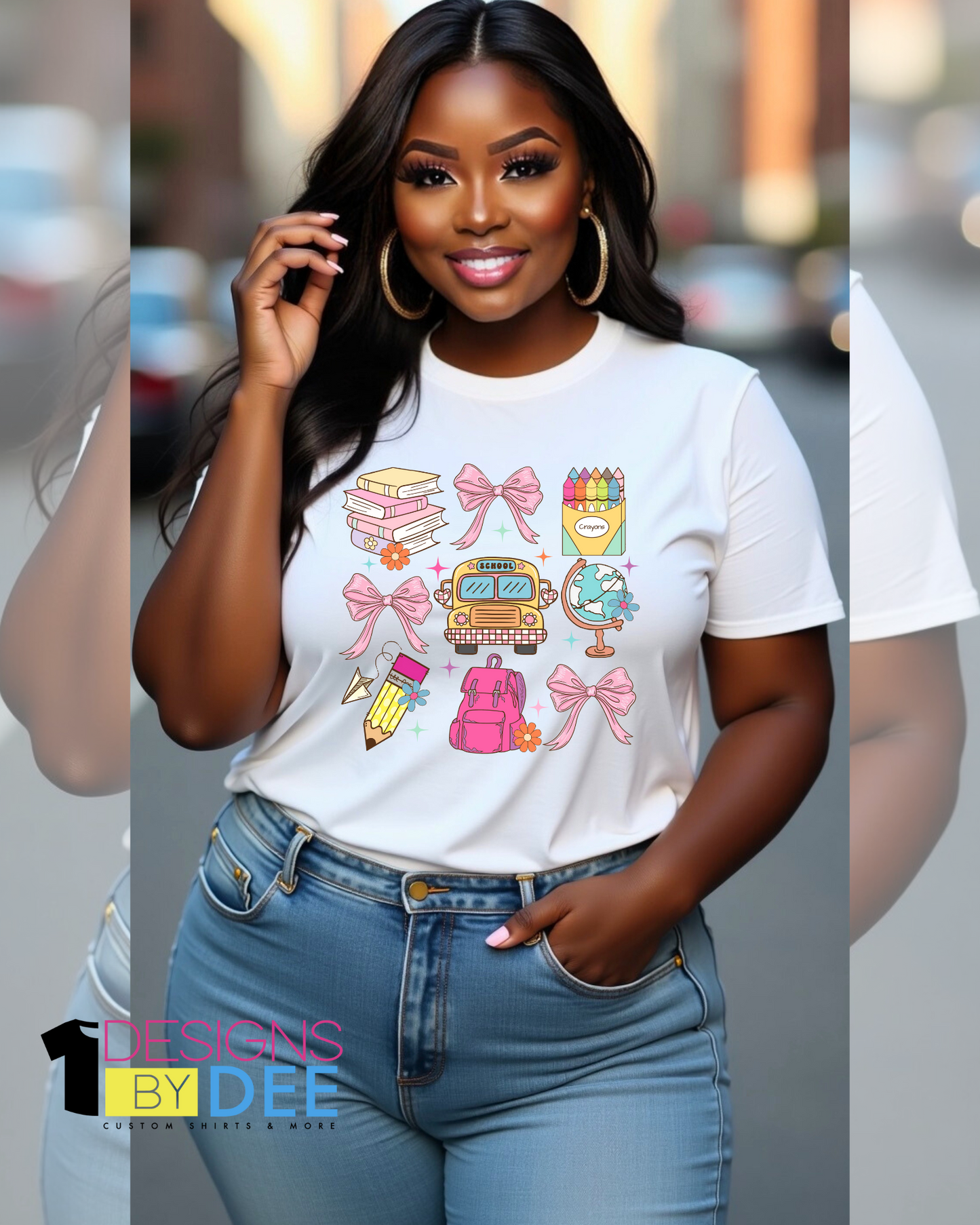 SCHOOL GIRLIE TEE - Designs by Dee 042