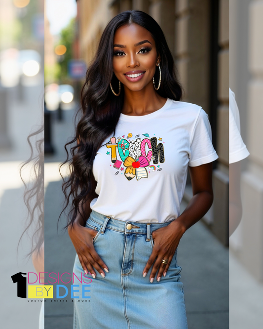 TEACH DOODLE TEE 1 - Designs by Dee 042